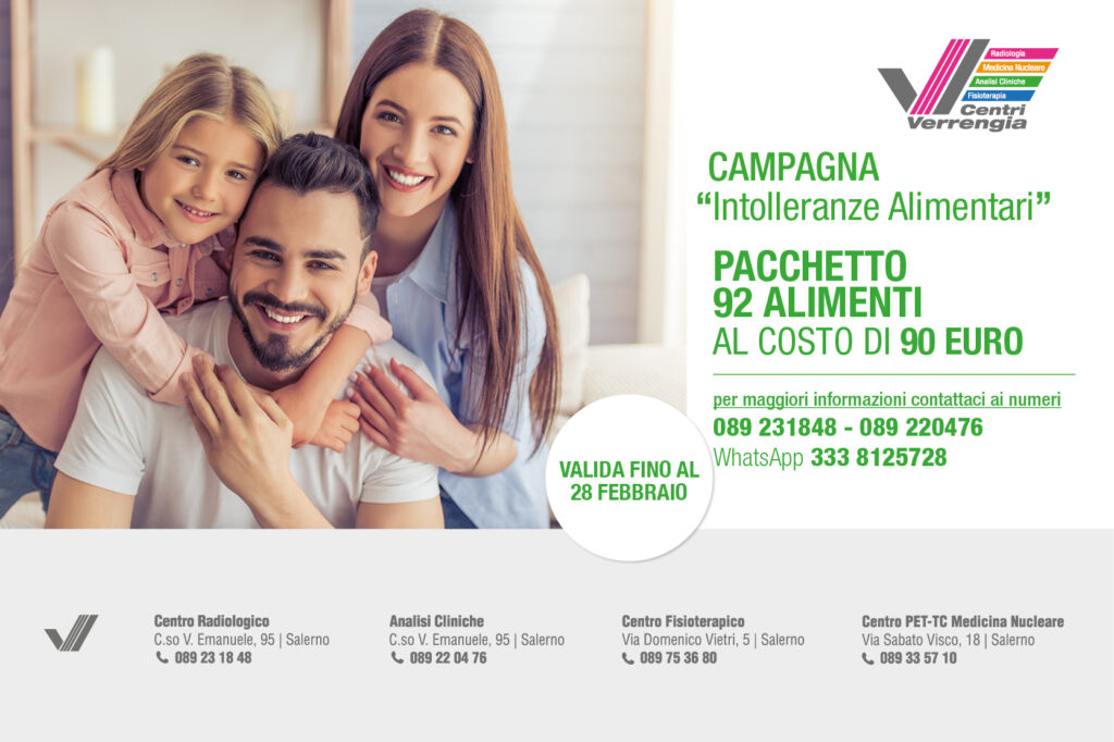 Campagna intolleranze alimentari Centri Verrengia